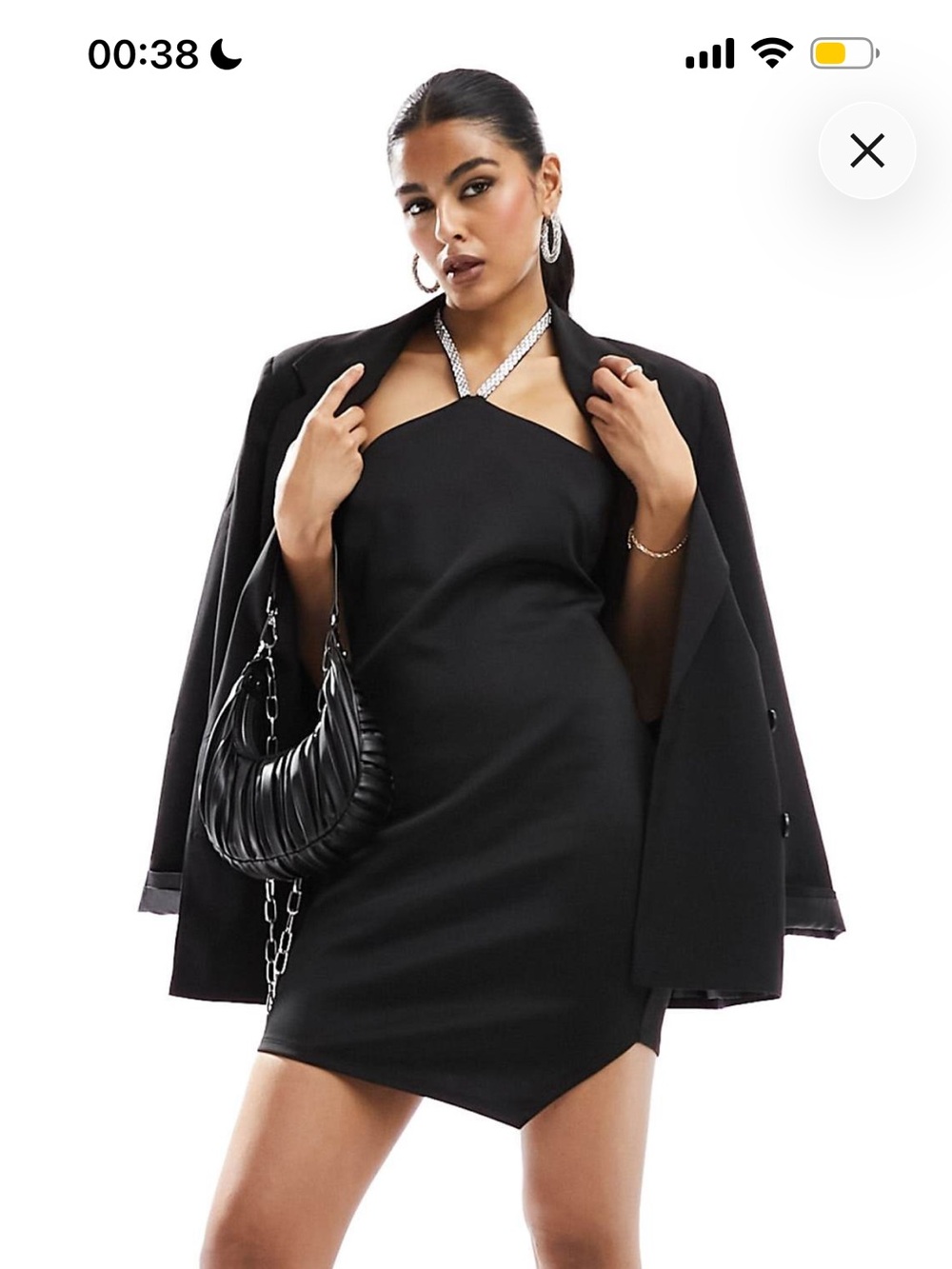 ASOS Black Asymmetric dress with embellishments